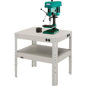 Global Industrial™ Machine Stand Steel Square Edge 24""W x 18""D x 18-24""H