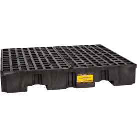 Eagle 1645BND 4 Drum Low Profile Spill Containment Pallet - Black no Drain