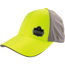 Ergodyne® GloWear® 8931 Hi-Vis Logo Reflective Stretch Fit Hat S/M Lime