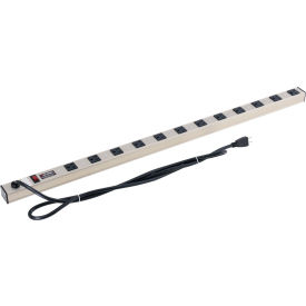 Global Industrial™ Surge Protected Power Strip 12 Outlets 15A 1500 Joules 6' Cord