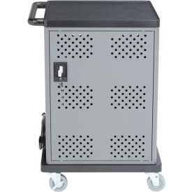 Oklahoma Sound® DCC Duet Charging Cart For 32 Devices Gray/Black
