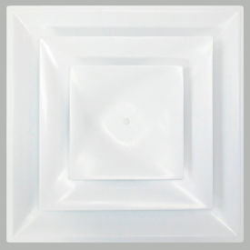 American Louver Stratus Plastic Cone Diffuser Ceiling 10"" R6 Insulated White