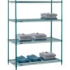 Nexel® 4 Shelf Poly-Green® Wire Shelving Unit Starter 48""W x 21""D x 63""H