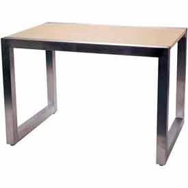 60""L x 32""W x 30""H Large Display Table - Satin Chrome
