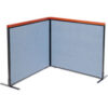 Interion® Deluxe Freestanding 2-Panel Corner Room Divider 48-1/4""W x 43-1/2""H Panels Blue