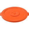 Global Industrial Plastic Trash Can Lid - 44 Gallon Bright Orange