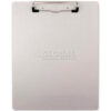 Universal One Brushed Aluminum Plastic Clipboard 1/2"" Capacity Holds 8-1/2w x 11h Silver