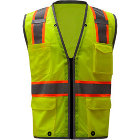 GSS Safety 1701 Class 2 Heavy Duty Safety Vest Lime M