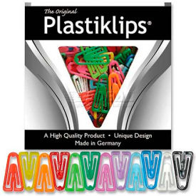 Baumgartens® Plastiklips Paper Clips Medium 1"" x 9/16"" Assorted 500/Box