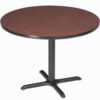 Interion® 42"" Round Counter Height Restaurant Table Mahogany