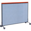 Interion® Mobile Deluxe Office Partition Panel 60-1/4""W x 46-1/2""H Blue