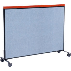Interion® Mobile Deluxe Office Partition Panel 60-1/4""W x 46-1/2""H Blue