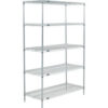 Nexel® 5 Shelf Poly-Z-Brite® Wire Shelving Unit Starter 60""W x 21""D x 74""H