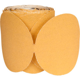 Norton 66261183815 Paper PSA Disc Roll 6"" Dia. P80 Grit Aluminum Oxide 100 Disc Per Roll