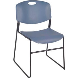 Regency Plastic Stack Chair - 400 lb. Capacity - Blue - 4/PK