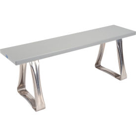 Global Industrial™ Locker Room Bench Plastic Top with Trapezoid Legs 48""W x 12""D x 17""H