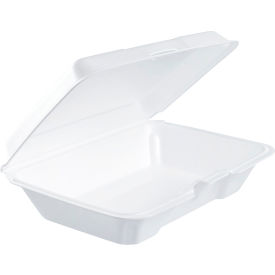 Dart® Foam Container 9-5/16""L x 6-3/8""W x 2-5/8""H White Pack of 200