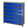 Quantum CL1839-602 Closed Shelving Euro Drawer Unit - 36x18x39 - 36 Euro Drawers Blue