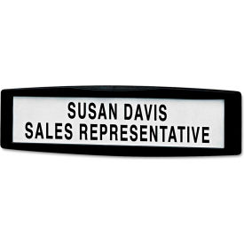 Fellowes® Plastic Partition Name Plate Graphite