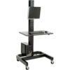 Global Industrial™ Orbit Mobile Computer Cart with VESA Mount Black