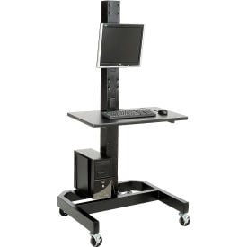 Global Industrial™ Orbit Mobile Computer Cart with VESA Mount Black