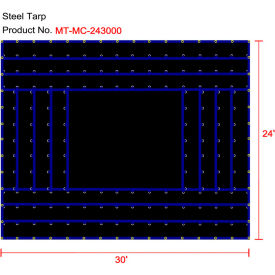 Xtarps MT-MC18-B2430 Heavy Duty Flatbed Truck Tarp Machinery Tarp 24'W x 30'L Black