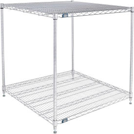 Nexel® 2 Shelf Chrome ESD Wire Shelving Unit Starter 36""W x 36""D x 34""H