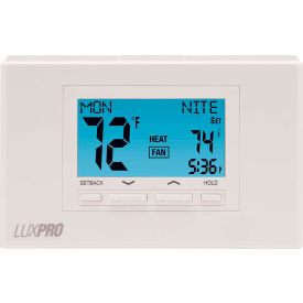 LUX Low Voltage Digital 7-Day Programmable Thermostat P722U - 2 Stage Heat 2 Cool Heat Pump 24VAC