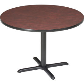Interion® 36"" Round Restaurant Table Mahogany
