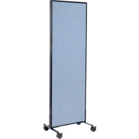Interion® Mobile Office Partition Panel 24-1/4""W x 75""H Blue
