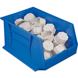 Global Industrial™ Plastic Stack & Hang Bin 11""W x 18""L x 10""H Blue