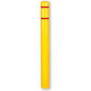 Post Guard® Bollard Cover CL1385D 4-1/2""Dia. X 52""H Yellow W/Red Tape