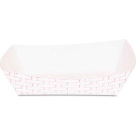 Boardwalk® Paper Food Baskets 5 Lb. Capacity Red/White