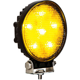Buyers 4.6"" Amber Round Post Mount Spreader Light With 6 LED - 8891015