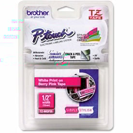Brother® P-Touch® TZ Labeling Tape 1/2"" x 16.4 ft. White/Berry Pink