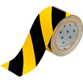 Brady® 104347 ToughStripe Floor Marking Tape Polyester 3""W X 100'L Black/Yellow
