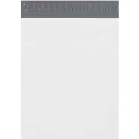 Global Industrial™ Expansion Poly Mailers 13""W x 16""L x 4""D 2.5 Mil White 100/Pack