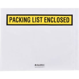 Global Industrial™ Panel Face Envelopes ""Packing List Enclosed"" 12""L x 10""W Yellow 500/Pack