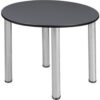 Regency Kee 30"" Round Multipurpose Breakroom Slim Table Grey/ Chrome
