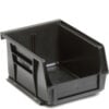 Global Industrial™ Plastic Hang & Stack Bin 5-3/8""L x 4-1/8""W x 3""H Black
