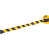Global Industrial Magnetic Retractable Belt Barrier Yellow Case W/15' Black/Yellow Belt