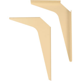 Global Industrial™ Wall Mount Brackets For 24"" Deep ADA Locker Bench Top Almond Pair