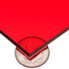 USA Sealing Cast Acrylic Sheet 48""L x 24""W x 1/4"" Thick Red