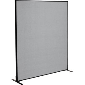 Interion® Freestanding Office Partition Panel 60-1/4""W x 72""H Gray