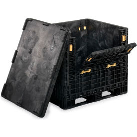 ORBIS HDR4048-39 BulkPak Folding Bulk Shipping Container - 48""L x 40""W x 39""H 2000 Lb. Cap. Black