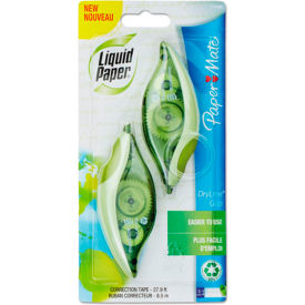 Liquid Paper® DryLine® Grip Recycled Correction Tape 1/5 in x 335 in White 2/Pack