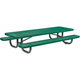 Global Industrial™ 8' Rectangular Kids Picnic Table Expanded Metal Green