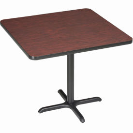 Interion® 36"" Square Bar Height Restaurant Table Mahogany