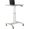Global Industrial™ Sit-Stand Mobile Desk With Tablet Slot Gray/Silver