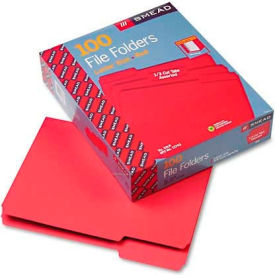 Smead® File Folders 1/3 Cut Top Tab Letter Red 100/Box